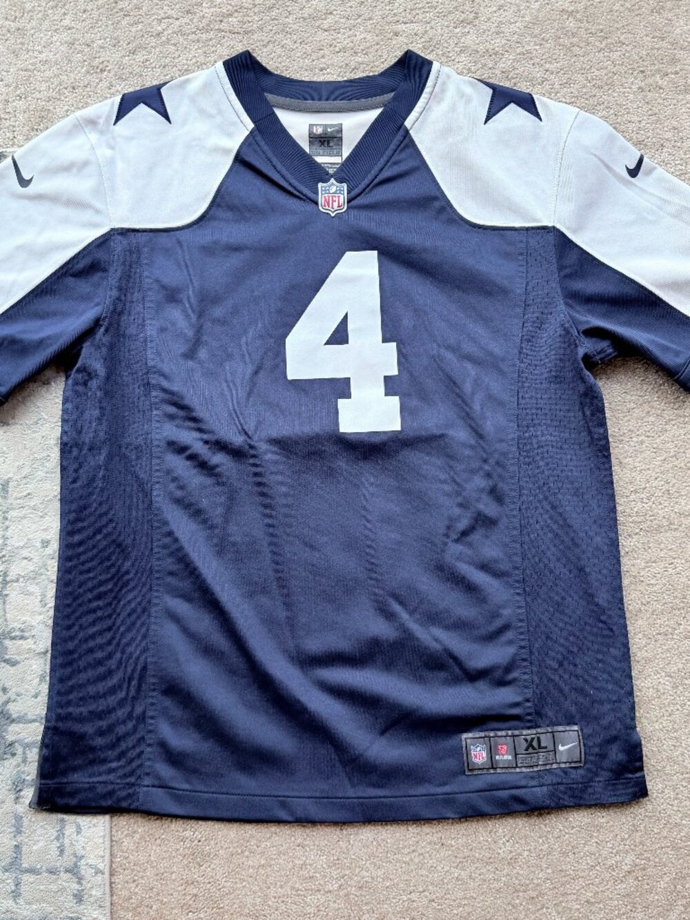 Nike NFL Dallas Cowboys Dak Prescott #4 Nike Youth Jersey - Size XL